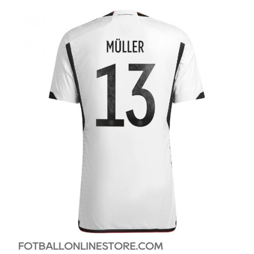 Billige Tyskland Thomas Muller #13 Hjemmetrøye VM 2022 Kortermet